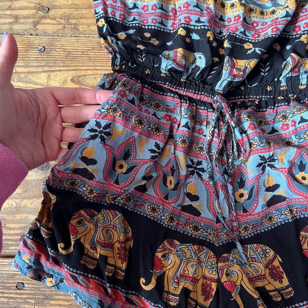 Angie Multicolor Patterned Fabric romper - Picture 2 of 4